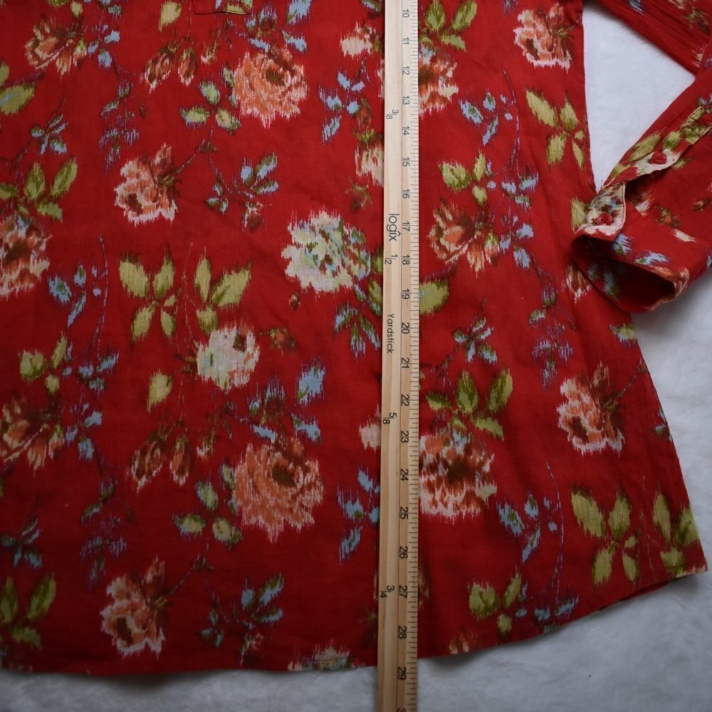 Pendleton Floral Blouse Sz XL 100% Cotton Peasant Cottagecore Whimsygoth - Picture 11 of 15